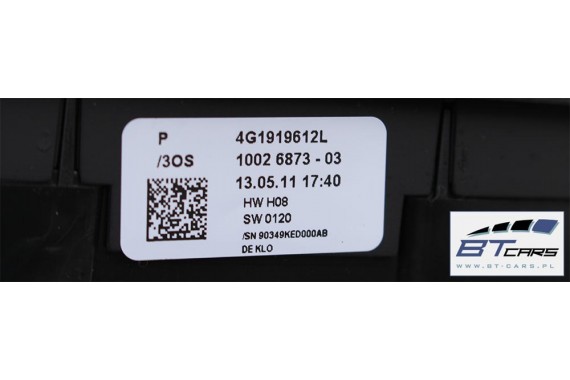 AUDI A6 A7 ZESTAW MMI 3G+ MONITOR CZYTNIK PANEL 4G1919612L 4G0035666B 4G0919607E wyświetlacz lcd gałka touchpad sd navi 4G